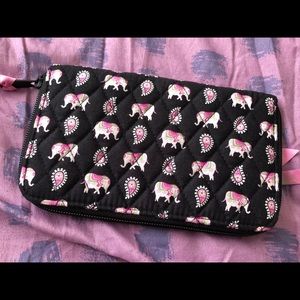 Vera Bradley Zip Around Wallet - Pink Elephants